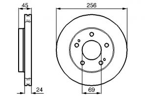 Bosch 0 986 478 708 - Brzdový kotúč -