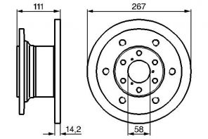 Bosch 0 986 478 742 - Brzdový kotúč -