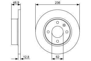 Bosch 0 986 479 491 - Brzdový kotúč -