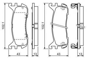 Bosch 0 986 494 341 - Brzdové platničky -