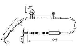Bosch 1 987 477 603 - Brzdové lano -