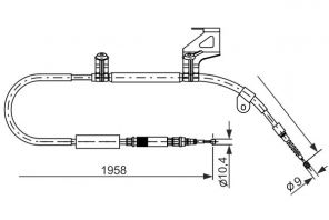 Bosch 1 987 477 604 - Brzdové lano -