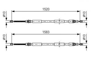 Bosch 1 987 477 616 - Brzdové lano -