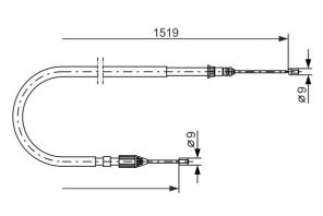 Bosch 1 987 477 654 - Brzdové lano -