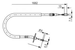 Bosch 1 987 477 703 - Brzdové lano -