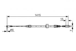 Bosch 1 987 477 856 - Brzdové lano -