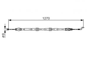 Bosch 1 987 482 014 - Brzdové lano -