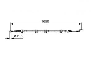 Bosch 1 987 482 016 - Brzdové lano -