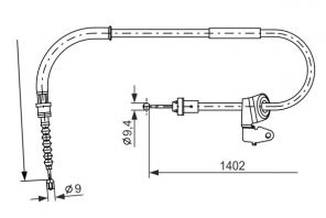 Bosch 1 987 482 226 - Brzdové lano -