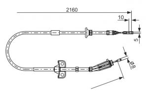 Bosch 1 987 482 284 - Brzdové lano -