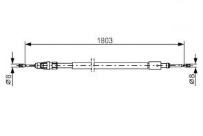 Bosch 1 987 482 317 - Brzdové lano -