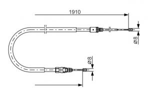 Bosch 1 987 482 323 - Brzdové lano -