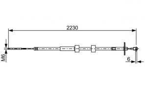 Bosch 1 987 482 500 - Brzdové lano -