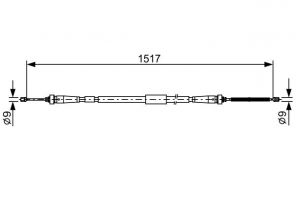 Bosch 1 987 482 639 - Brzdové lano -