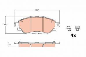 TRW GDB2196 - Brzdové platničky -