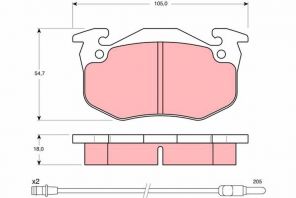 TRW GDB308 - Brzdové platničky -