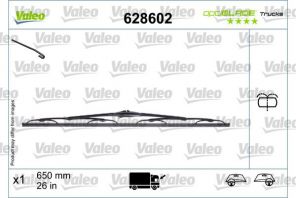 Valeo 628602 - Stieracia lišta -