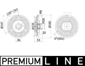 Mahle CFC 44 001P - Ventilátor spojky