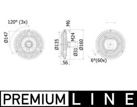 Mahle CFC 93 001P - Ventilátor spojky