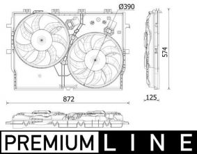 Mahle CFF 550 000P - Ventilátor motora