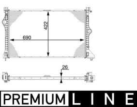 Mahle CI 222 000P - Chladič plniaceho vzduchu