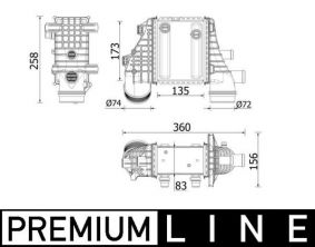 Mahle CI 553 000P - Chladič plniaceho vzduchu