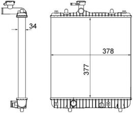 Mahle CR 1495 001S - Chladič vody -