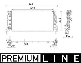 Mahle CR 2201 000P - Chladič vody -