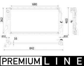 Mahle CR 2315 000P - Chladič vody -