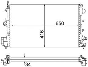 Mahle CR 835 001S - Chladič vody -