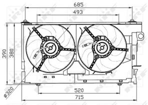 NRF 47030 - Ventilátor motora -