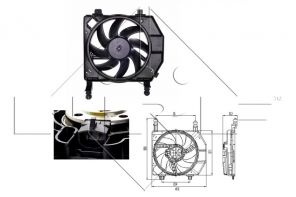 NRF 47261 - Ventilátor motora -