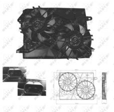 NRF 47674 - Ventilátor motora -