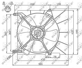 NRF 47751 - Ventilátor motora -