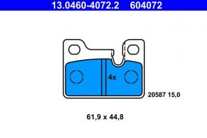 ATE 13.0460-4072.2 - Brzdové platničky -