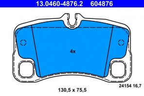 ATE 13.0460-4876.2 - Brzdové platničky -