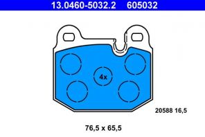 ATE 13.0460-5032.2 - Brzdové platničky -