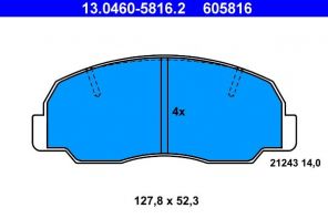 ATE 13.0460-5816.2 - Brzdové platničky -