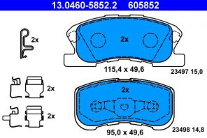 ATE 13.0460-5852.2 - Brzdové platničky -