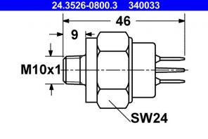 ATE 24.3526-0800.3 - Spínač brzdových svetiel