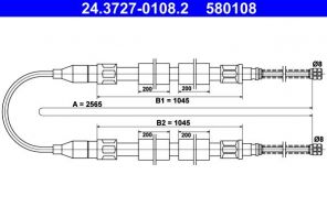 ATE 24.3727-0108.2 - Brzdové lano -