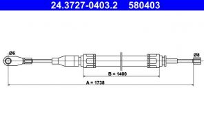 ATE 24.3727-0403.2 - Brzdové lano -