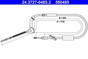 ATE 24.3727-0485.2 - Brzdové lano -