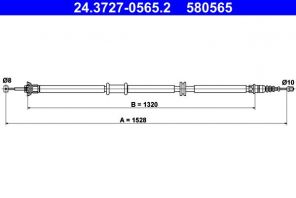 ATE 24.3727-0565.2 - Brzdové lano -