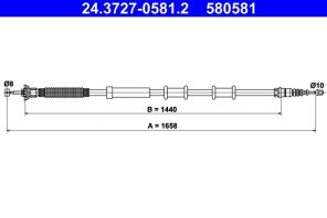 ATE 24.3727-0581.2 - Brzdové lano -