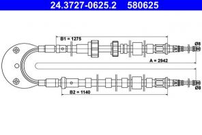 ATE 24.3727-0625.2 - Brzdové lano -