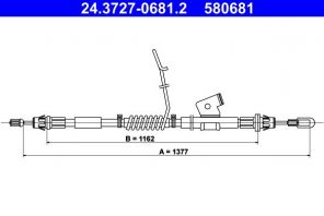 ATE 24.3727-0681.2 - Brzdové lano -