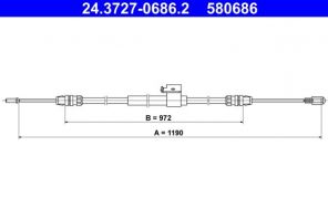 ATE 24.3727-0686.2 - Brzdové lano -