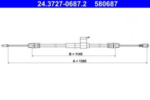 ATE 24.3727-0687.2 - Brzdové lano -