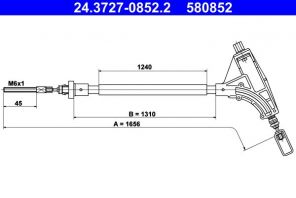 ATE 24.3727-0852.2 - Brzdové lano -